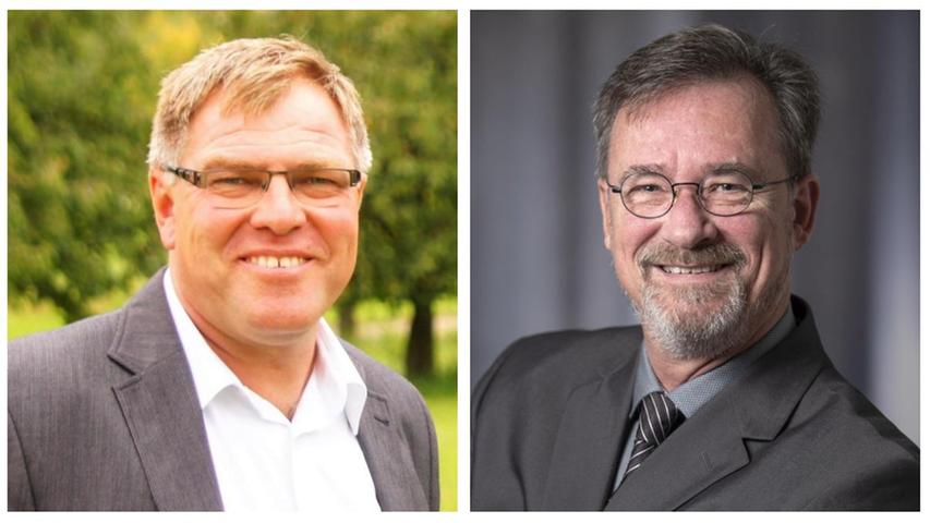 Stichwahl in Igensdorf: Edmund Ulm von der CSU (links) und Uwe Zollikofer von Igensdorfer Umland (rechts) kämpfen um den Bürgermeister-Posten.