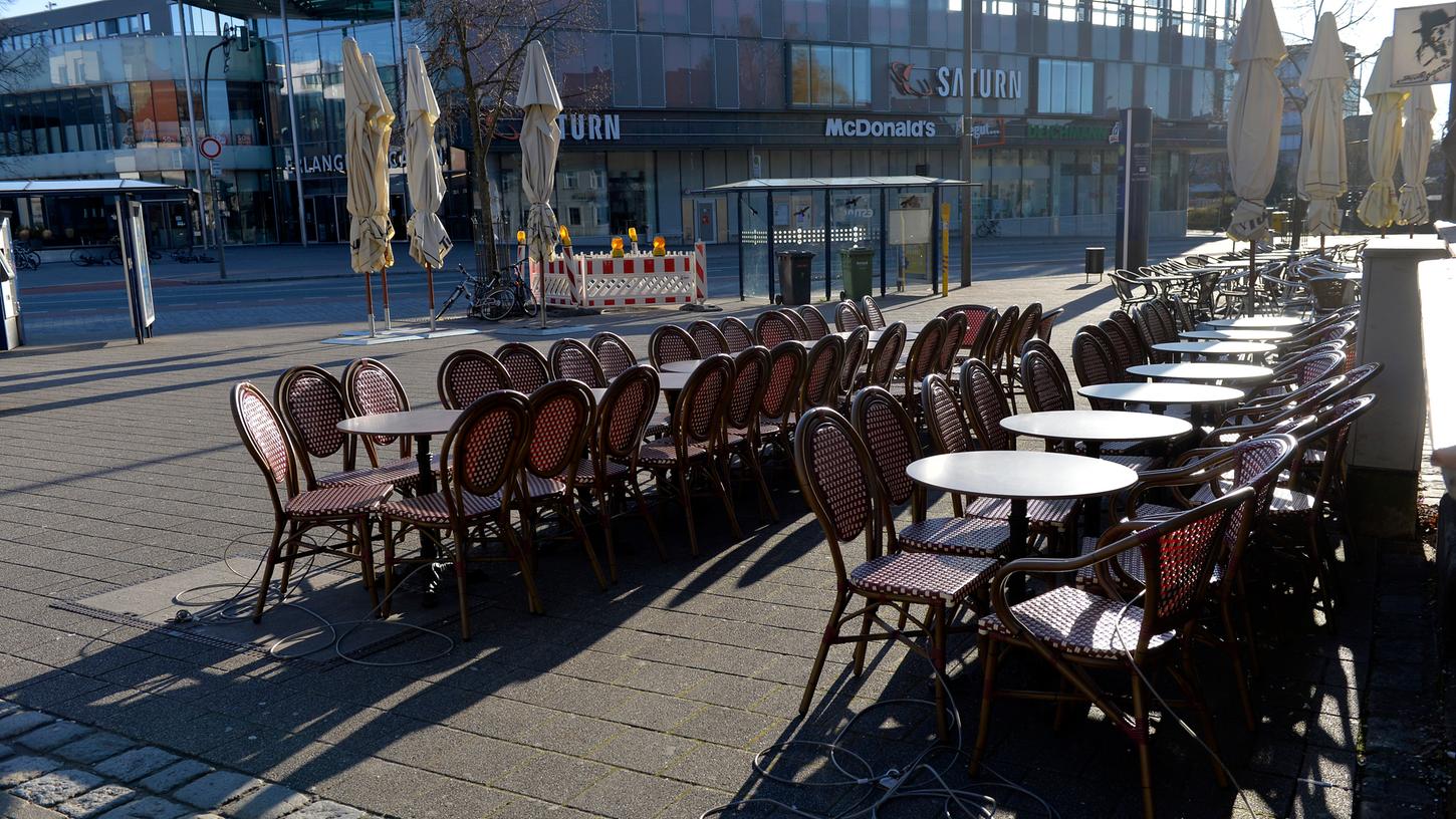 Unwirkliche Szenerie: Wegen des Coronavirus haben die allermeisten Geschäfte, Cafés und Restaurants geschlossen.