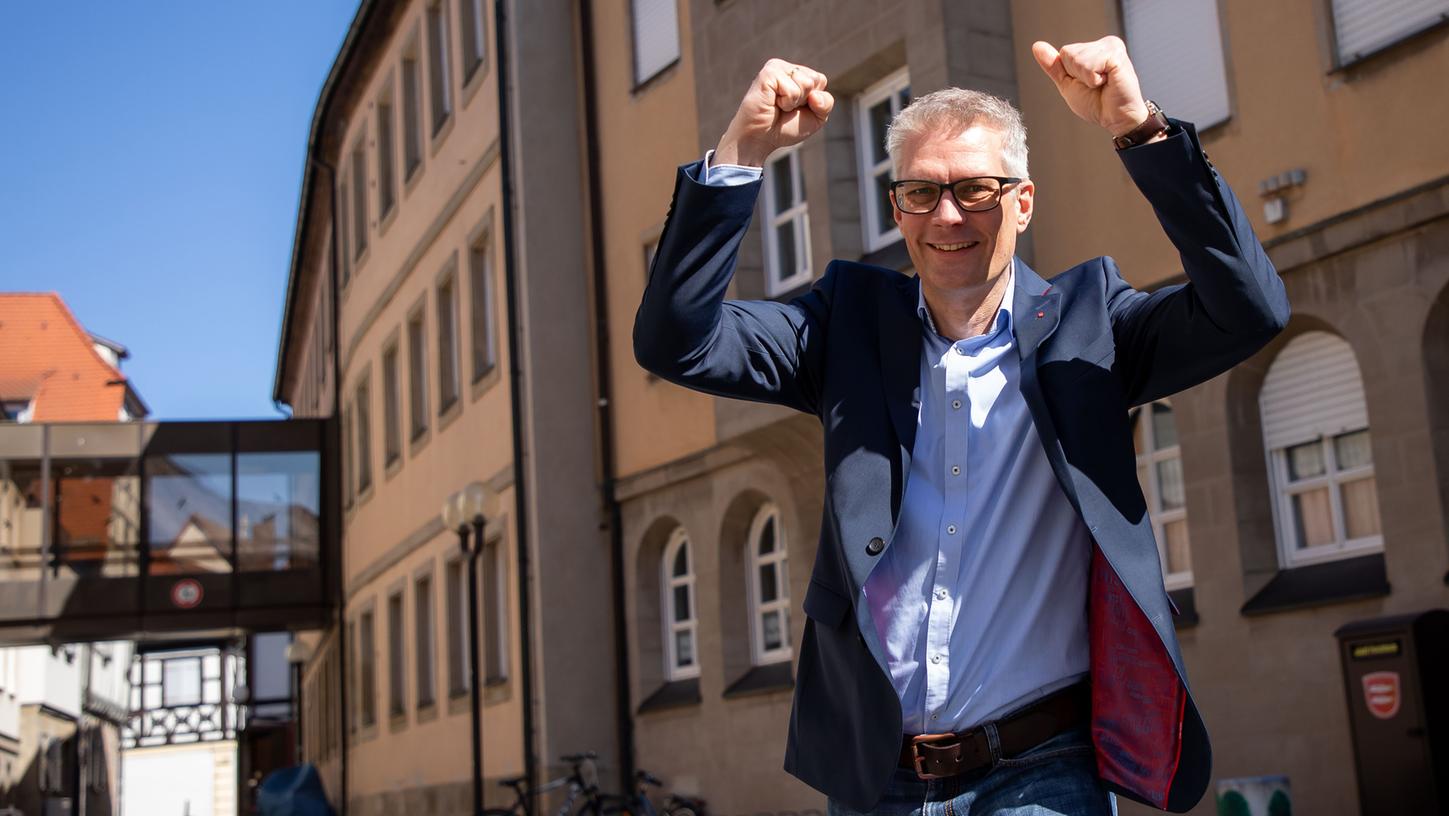 Der Sieger: Forchheims OB Uwe Kirschstein tritt seine zweite Amtszeit an.