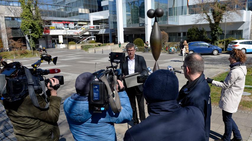 Das Interesse der Medien an der Wahl in Erlangen war groß.