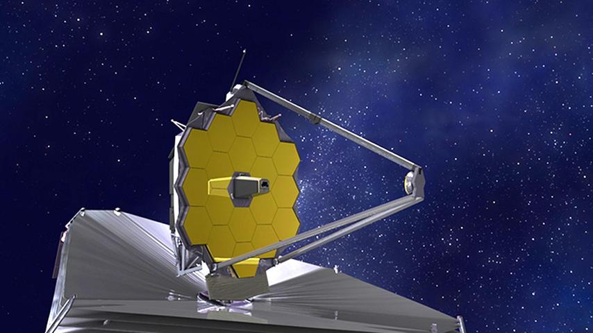 Das James Webb Space Telescope (JWST) wird die Nachfolge von Hubble antreten. Es sollte schon 2001 ins All geschossen werden, technische und menschliche Pannen verzögerten das jedoch - nun ist ein Start im Jahr 2021 geplant, mit 20 Jahren Verzögerung! Gelingt die Mission, könnten seine Bilder die von Hubble in den Schatten stellen. Es soll weiter als jedes andere Teleskop in die Vergangenheit zurückblicken und dabei die dunklen Zeiten nach dem Urknall aufhellen, als es noch keine Sterne und Galaxien gab.