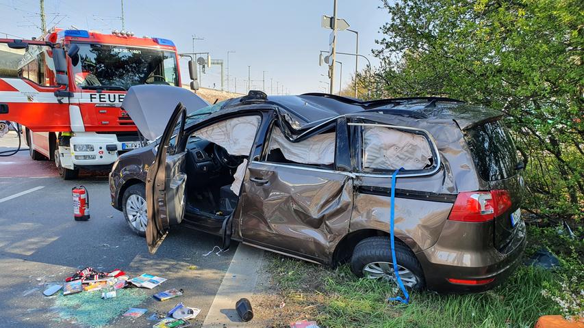 Unfall auf dem Frankenschnellweg: Kreuzung gesperrt